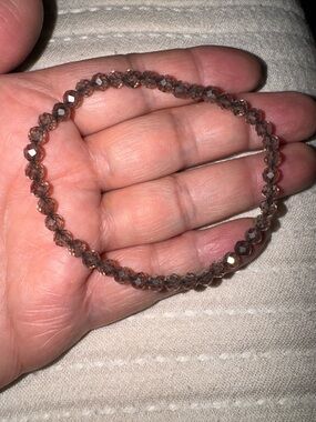 Smoky Quartz Faceted Bead Bracelet